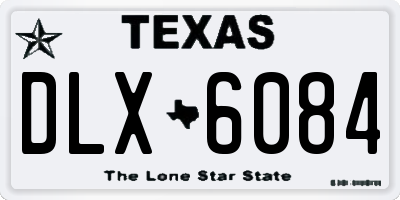 TX license plate DLX6084