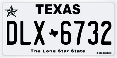 TX license plate DLX6732