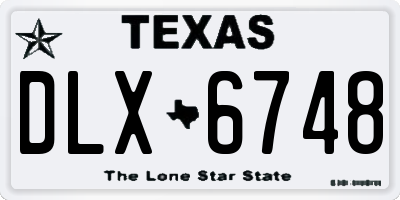 TX license plate DLX6748