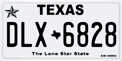 TX license plate DLX6828