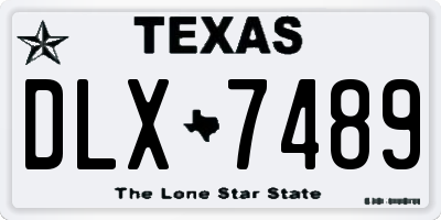 TX license plate DLX7489