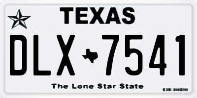 TX license plate DLX7541