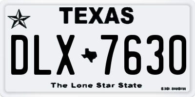 TX license plate DLX7630