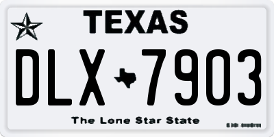 TX license plate DLX7903