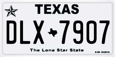 TX license plate DLX7907