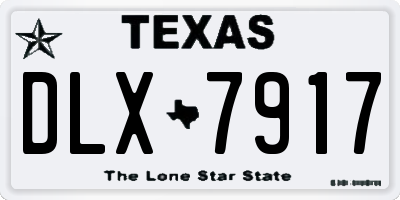 TX license plate DLX7917