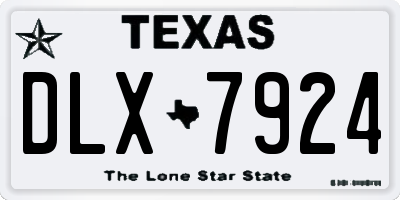 TX license plate DLX7924