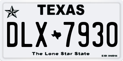 TX license plate DLX7930