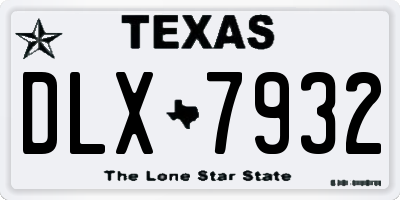 TX license plate DLX7932