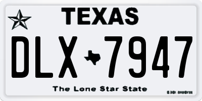 TX license plate DLX7947