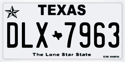 TX license plate DLX7963