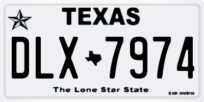 TX license plate DLX7974