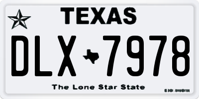 TX license plate DLX7978