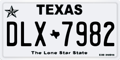 TX license plate DLX7982