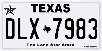 TX license plate DLX7983