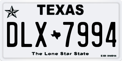 TX license plate DLX7994