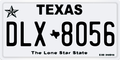 TX license plate DLX8056