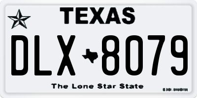 TX license plate DLX8079