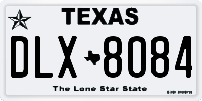 TX license plate DLX8084