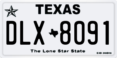 TX license plate DLX8091