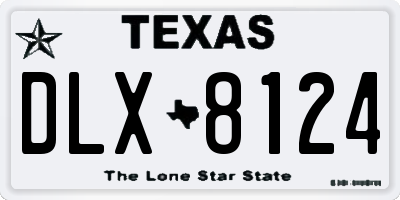 TX license plate DLX8124