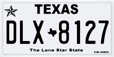 TX license plate DLX8127