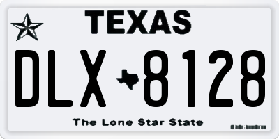 TX license plate DLX8128