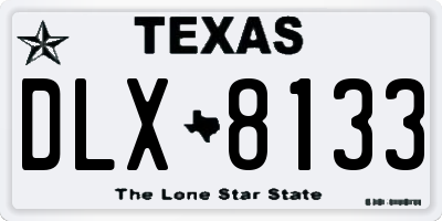 TX license plate DLX8133