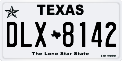 TX license plate DLX8142