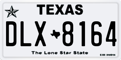 TX license plate DLX8164