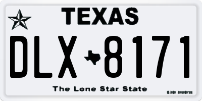 TX license plate DLX8171