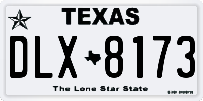 TX license plate DLX8173