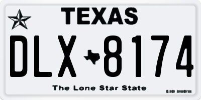 TX license plate DLX8174