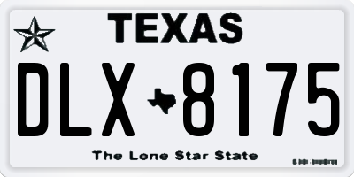 TX license plate DLX8175