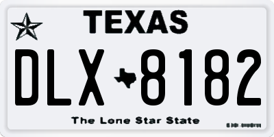 TX license plate DLX8182