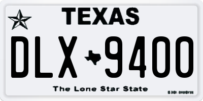 TX license plate DLX9400