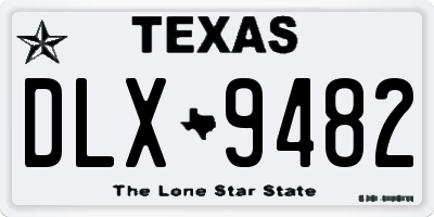 TX license plate DLX9482