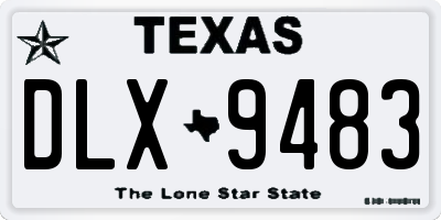 TX license plate DLX9483