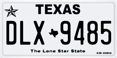 TX license plate DLX9485