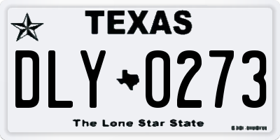 TX license plate DLY0273