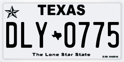 TX license plate DLY0775