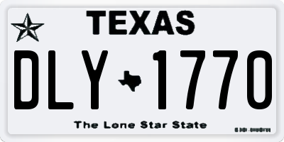 TX license plate DLY1770