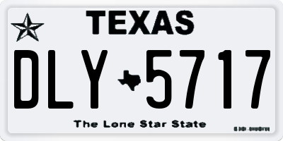 TX license plate DLY5717