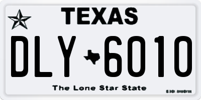 TX license plate DLY6010