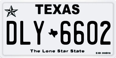 TX license plate DLY6602