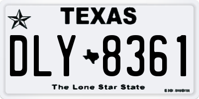 TX license plate DLY8361