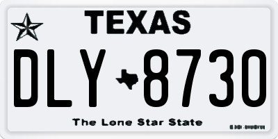 TX license plate DLY8730