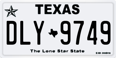 TX license plate DLY9749