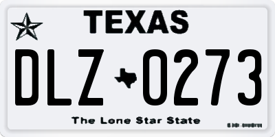 TX license plate DLZ0273