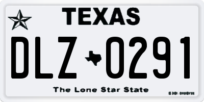 TX license plate DLZ0291